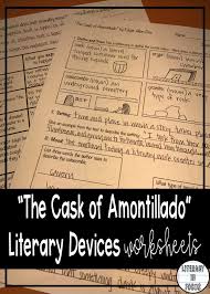Cask Of Amontillado Activities Teaching Literature Language Arts Lesson Plans 8th Grade Reading