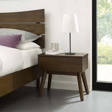 Once a part of a 1950s. Modern Nightstands Evers Walnut Nightstand Eurway