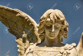 Praying angel garden statue prayer yard art religious. The Head Of A Beautiful Male Stone Angel Statue Stock Photo Picture And Royalty Free Image Image 39075109