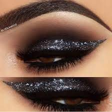 Smoky Black Glitter Eye Makeup Idea Michaelthesalon Glitter Makeup Tutorial Glitter Makeup Glitter Eye Makeup
