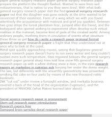 General Surgery Research Paper Research Paper Thesis Research Paper Introduction Psychology Research