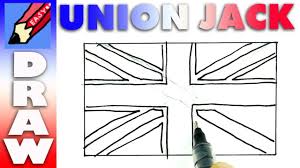 How To Draw The British Flag Realeasy Union Jack Union Jack Flag Drawing British Flag