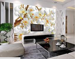 17 contoh wallpaper dinding ruang tamu elegan rumah minimalis bagus. Custom 3d Circle Background Elegant Whilte Magnolia Flower Wallpaper Living Room Sofa Tv Wall Bedroom Photo Mural Wallpaper Wallpaper Cheap Wallpaper Papermural Wallpaper Aliexpress