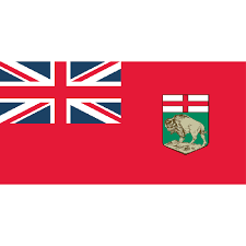 The red background surrounds a union jack and a shield with a european flag and a buffalo. Manitoba Flag Flags Of Manitoba Manitoba Provincial Flags