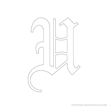 printable old english letter stencils