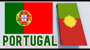 The lesser version of the national coat of arms (armillary sphere and portuguese shield). How To Make The Flag Of Portugal In Minecraft Youtube