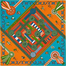 La Maison Des Carres Hermes Flots Fleurs Et Frontaux Hermes Scarf Silk Twill Scarf Scarf Design