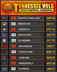Tennessee 2020 Football Schedule Tennessee Football Schedule Tennessee Football Kentucky