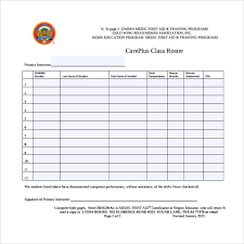 Free 7 Sample Class Roster Templates In Pdf
