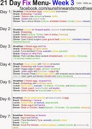 Sunshine And Smoothies Fitness 21 Day Fix Menu Week 3 21 Day Fix Menu Beachbody 21 Day Fix 21 Day Fix