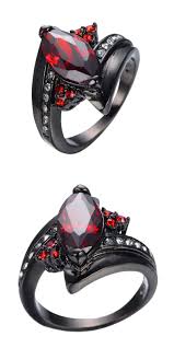 Beautiful Black And Red Engagement Rings Pin On Jewelry Selling Guide