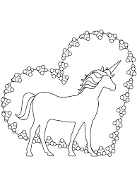 Paard in hart ren dag kleurplaten pinterest medium and in. Kleurplaat Hartjes Unicorn Leukekleurplaten Nl