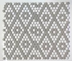 Black And White Diamond Pattern Tile Penny Round Porcelain Mosaic Tile Gray White Florette Diamond Pattern Roca Tile Ufccgrw 12m Porcelain Mosaic Tile Porcelain Mosaic Mosaic Tiles