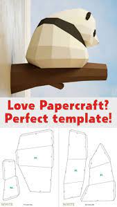 Papercraft Little Panda Diy Paper Craft 3d Template Pdf Kit Etsy Paper Crafts Diy Paper Crafts Diy Origami