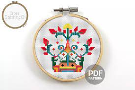 Maybe you would like to learn more about one of these? Floral Design Modern Cross Stitch Grafik Von Crossstitching101 Creative Fabrica