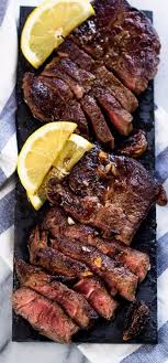 Since the chuck steak comes from near the neck of the cattle, the cut can become chuck steaks can be irregular since they include a lot of muscle from the shoulder area of the beef. Lemon Garlic Steak Chuck Blade Gimme Delicious Chuck Steak Recipes Steak Recipes Beef Dinner