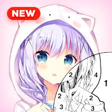 Anime girl coloring page for adults. Updated Download Anime Girl Color By Number Anime Coloring Book Android App 2021