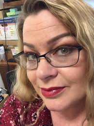 Wearing red lipstick today