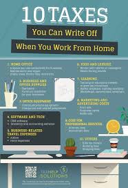 Taxes You Can Write Off When You Work From Home Infographic In 2020 Business Tax Deductions Bookkeeping Business Business Tax