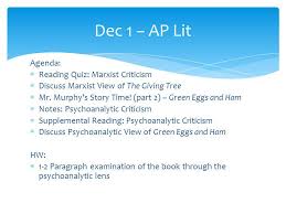 The cat in the hat. Dec 1 Ap Lit Agenda Reading Quiz Marxist Criticism Ppt Video Online Download
