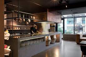 Pin By Monira Alsaeed On Restaurant Interior Design Kitchen Industrial Kitchen Design Open Kitchen Restaurant