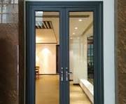 Classic Exterior Aluminium Door Grey Powder Coating Aluminum Swing Door