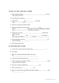 Going To The Grocery Store English Esl Worksheets For Distance Learning And Physical Classrooms