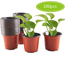 Modern plastic flower plant pot decorative coloured indoor planter self watering. 100 Pieces Plant Pots 10 Cm Plastic Plant Pots Plastic Seed Pots Round Plastic Pots For Indoor And Outdoor Use Walmart Canada