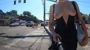 New playing with boobs in public porn