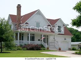 House plans with terraces, decks, verandas, or porches for outside living. New Old House Modern Classic New Old House Design In Suburban Community Flying The Us Flag Out Front Canstock