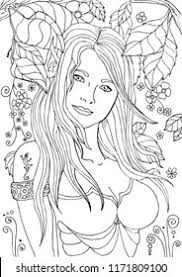 See more ideas about coloring pages warcraft adult coloring pages. Antistress Coloring Page Adult Elf Girl Stock Illustration 1171809100