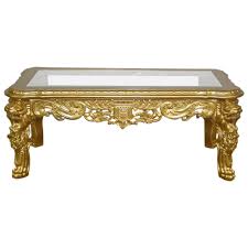 Antique french louis xv painted coffee table features a lot of rococo flair in a diminutive piece, with natural finish on the top contrasting with the painted apron and legs, all carved with fine artistry for your visual pleasure. Coffee Table French Louis Xv Baroque Style Glass Top Coffee Or Cocktail Tabl 1stdibs Com Antique Coffee Tables French Coffee Table Coffee Table