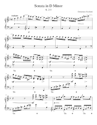 Sonata in d minor, bwv 964 Sonata In D Minor K 213 The Lover Domenico Scarlatti Sheet Music For Piano Solo Download And Print In Pdf Or Midi Free Sheet Music For Keyboard Sonata In D Minor
