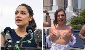 AOC Walks Away From White House Topless Trans Person Question