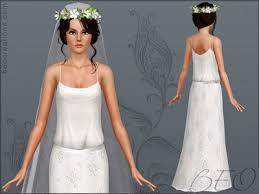 Female Clothes Romantic Wedding Gown And Veil The Sims 3 Custom Content Clothes For Women Sims 3 Wedding Sims 3