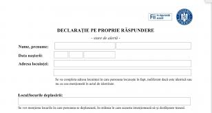 Declarație Pe Propria Răspundere In Stare De Alertă Noi Informații Dcnews