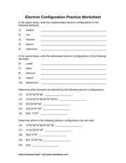 Electron configuration worksheet answers pogil worksheets for from electron configuration worksheet answer key, source: Electron Configuration Practice Worksheet 1 20 Electron Configuration Practice Worksheet In The Space Below Write The Unabbreviated Electron Course Hero