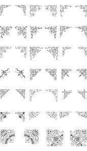 Antique Corners Ornaments Grecas Decorativas Lineas Decorativas Disenos De Unas