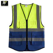 High visibility safety vests are required in many different work environments, and prepare to be reflective high visibility safety vests improve your ability to bee seen by bringing you back into the. Blue Safety Security Vests With Pockets Zipper High Vis Vest Buy High Vis Vest Security Vests Zipper High Vis Vest Product On Alibaba Com