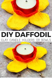Have the kids help you measure and mix up the dough. Diy Daffodil Clay Pots Or Candle Holders Mum In The Madhouse