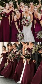 Spaghetti Straps Cheap Chiffon Off Shoulder Dark Burgundy Bridesmaid Dresses Wg383 Burgundy Bridesmaid Dresses Wedding Bridesmaid Dresses Cheap Bridesmaid Dresses Online