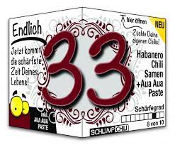 Gerne möchte ich heute den 33. Endlich 33 Jahre Geschenk Witzige Geschenkideen Zum Geburtstag Schlump Chili Shop