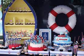 See more ideas about nautical party, nautical themed party, nautical. Kara S Party Ideas Nautical Party Planning Ideas Supplies Cake Idea Boat Sailor Navy