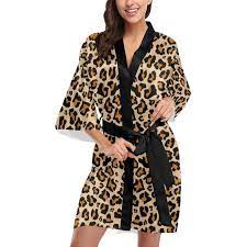 Designed and crafted exclusively for kimpton hotels, this luxury robe is the perfect addition to your. Leopard Print Kimono Animal Cheetah Women S Short Lounge Etsy