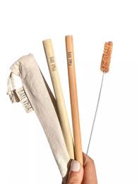 Bamboo Straws With Magic Brush Cleaner By Bare Vida Straw Bamboo Magic Brush