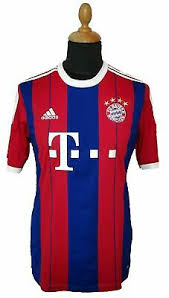 Ideal geeignet als weihnachtsgeschenk für fans von thomas müller. Fc Bayern Munich Shirt 2014 15 Adidas M Red Blue Jersey Trikot Rot Bundesliga 26 96 Picclick Uk