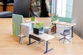 Pair Creates Miniature Versions Of Their Latest Workplace Furniture System Design Milk