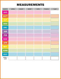 paradigmatic weight measurement chart printable body