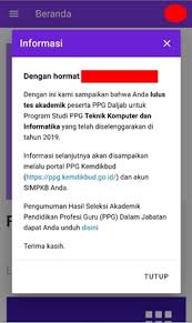 Maybe you would like to learn more about one of these? Informasi Hasil Seleksi Akademik Pendidikan Profesi Guru Ppg Dalam Jabatan 2019 Rajasanews