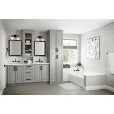 From inspiration to installation, you can trust the home depot every step of the way. Hampton Bay Designer Series Elgin Assembled 36x30x12 In Wall Kitchen Cabinet With Glass Doors In Heron Gray Wgd3630 Elgr The Home Depot